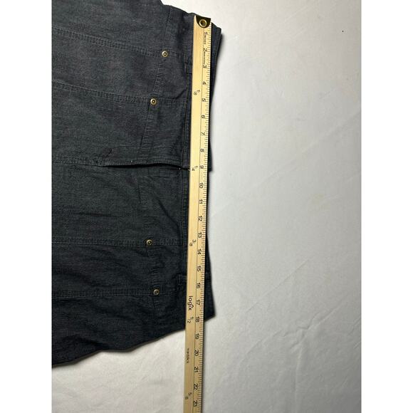 Larry Levine Womens flare Stretch Denim maxi, black Skirt Sz 16 buttons pocket - Picture 5 of 10